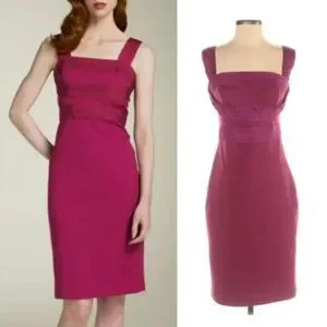 Robert Rodriguez Dresses | Robert Rodriguez Raspberry Magenta Bandage Sheath Dress Sz 4 | Color: Purple/Red | Size: 4 | Cathbee95'S Closet
